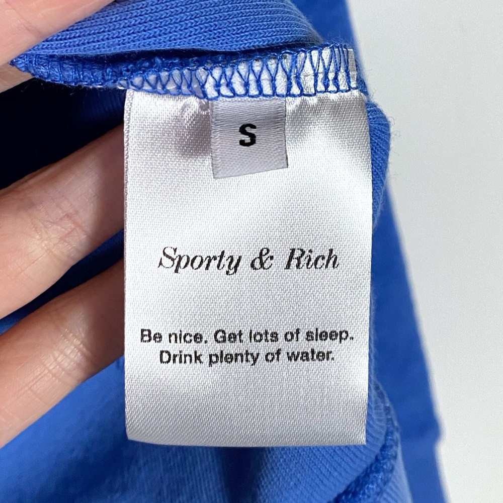 Sporty & Rich Amanda Long-sleeve Polo Blue - Picture 6 of 7